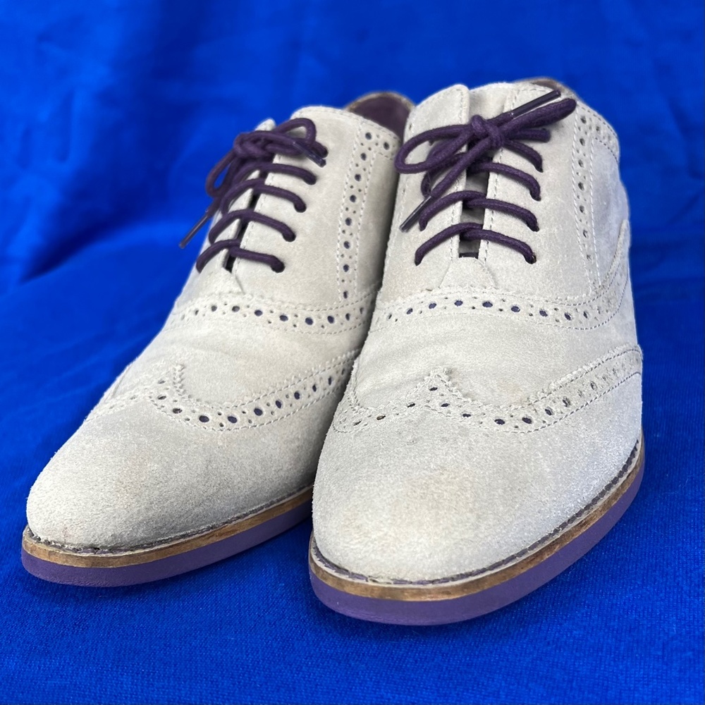 🚫SOLD!*|•COLE HAAN•| Alisa Wingtip Oxford • Unique Taupe/Purple* - Picture 5 of 16